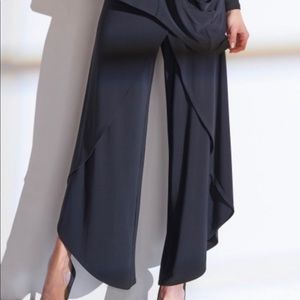 Sympli Navy Wrap Rapt Pull On Draped Pant Stretch